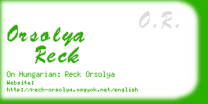 orsolya reck business card